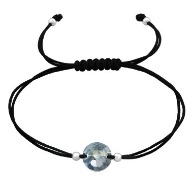 - Nylon snor + Sølv Knyttede armbånd